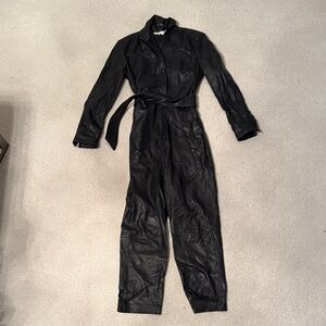 Veronica Beard Black Leather Outerwear